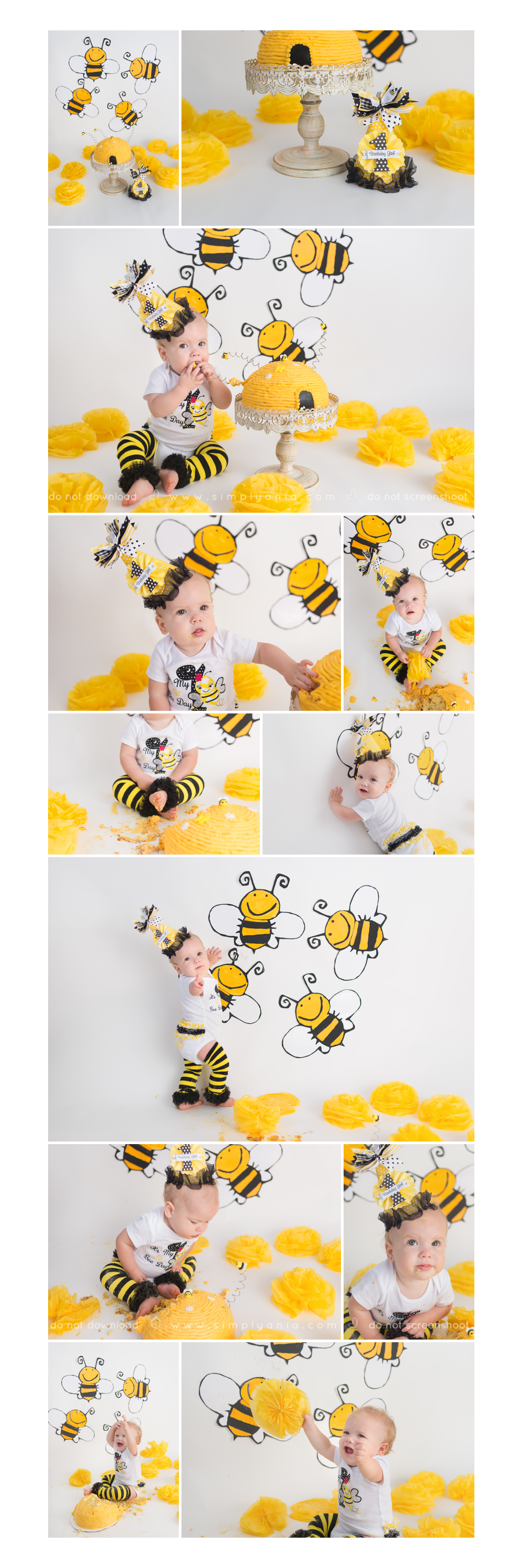 burgundy bumble bee cake smash - okinawa newborn photographer-simply ania