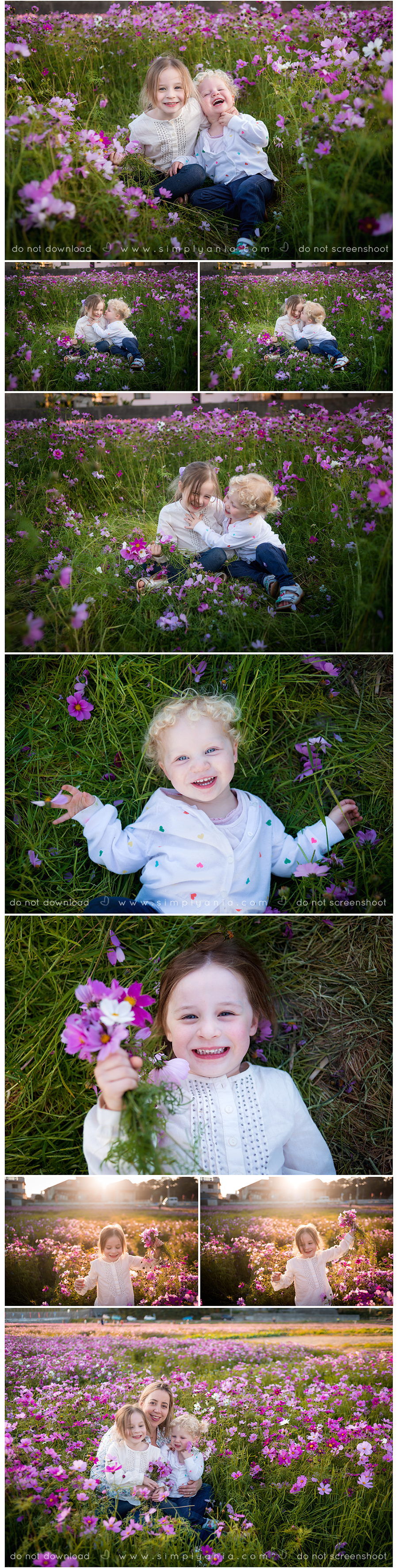 milly and oriana at the cosmos field okinawa 