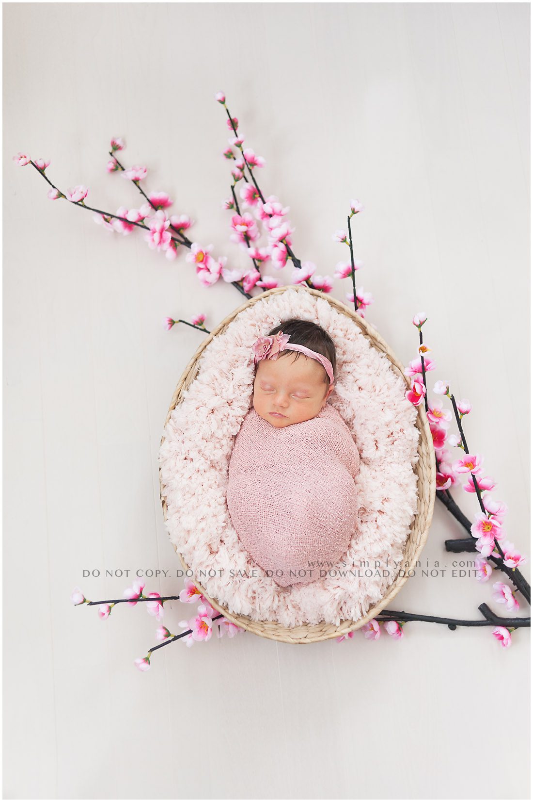 emery - cherry blossom - simply ania - okinawa newborn photographer 