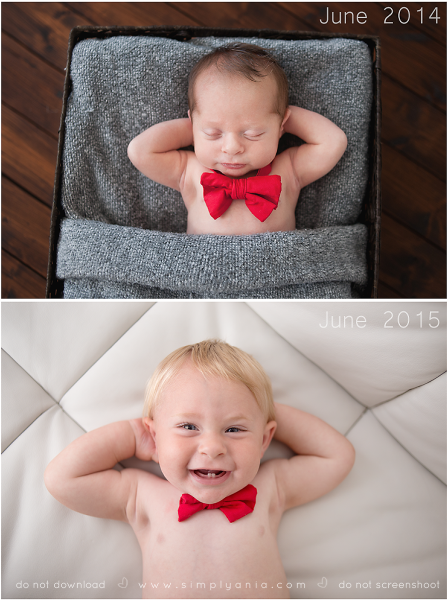 porter newborn and one years old before and after newborn photographer